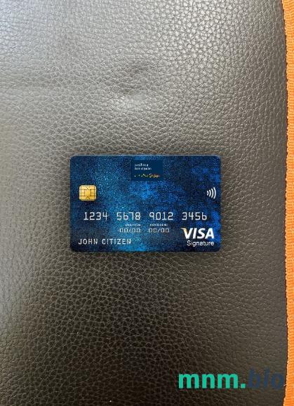 Jordan bank of Jordan visa signature card 2 wygląd fotograficzny skan PSD + zdjęcie